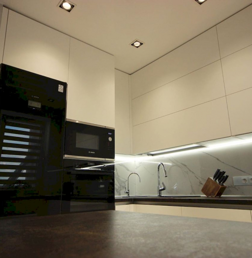 Белый кухонный гарнитур-Кухня МДФ в ПВХ «Модель 300»-фото8